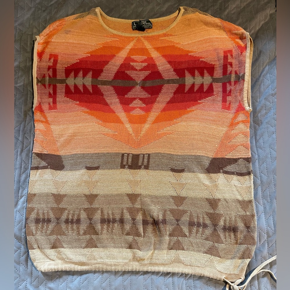 Lauren Ralph Lauren southwestern pattern sweater women’s size 2X pre-owned cond.